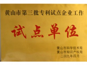 黃山市第三批專利試點(diǎn)單位